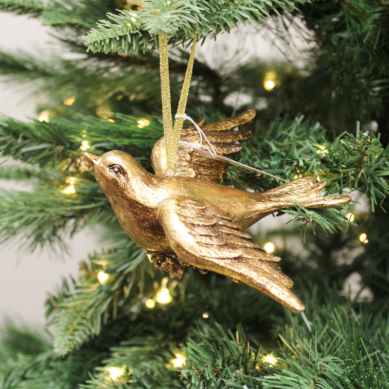 Gold Leaf Bird Ornament (Style 1)