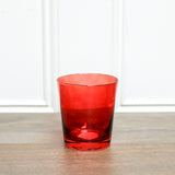 12 oz. Low Ball Drinking Glass,  Red