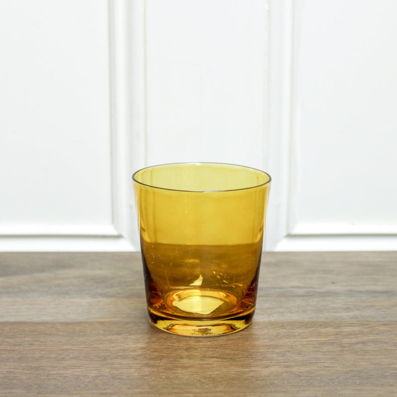 12 oz. Low Ball Drinking Glass, Yellow