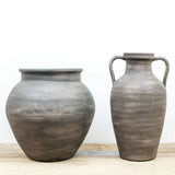 15.75 Inch Black Textured Terracotta Pot