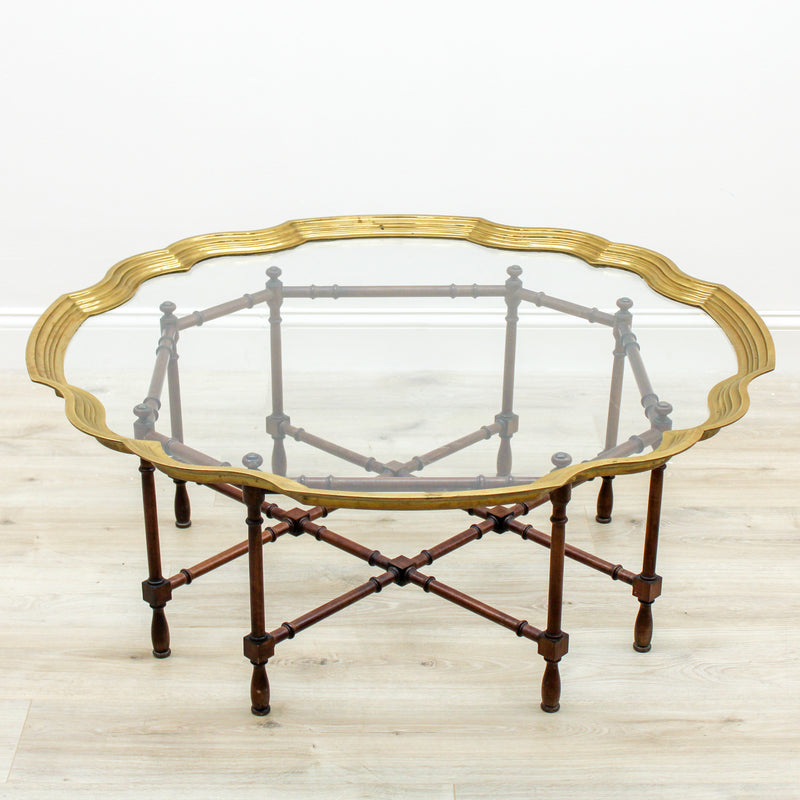 Hollywood Regency Brass and Glass Coffee Table – Fab Finds