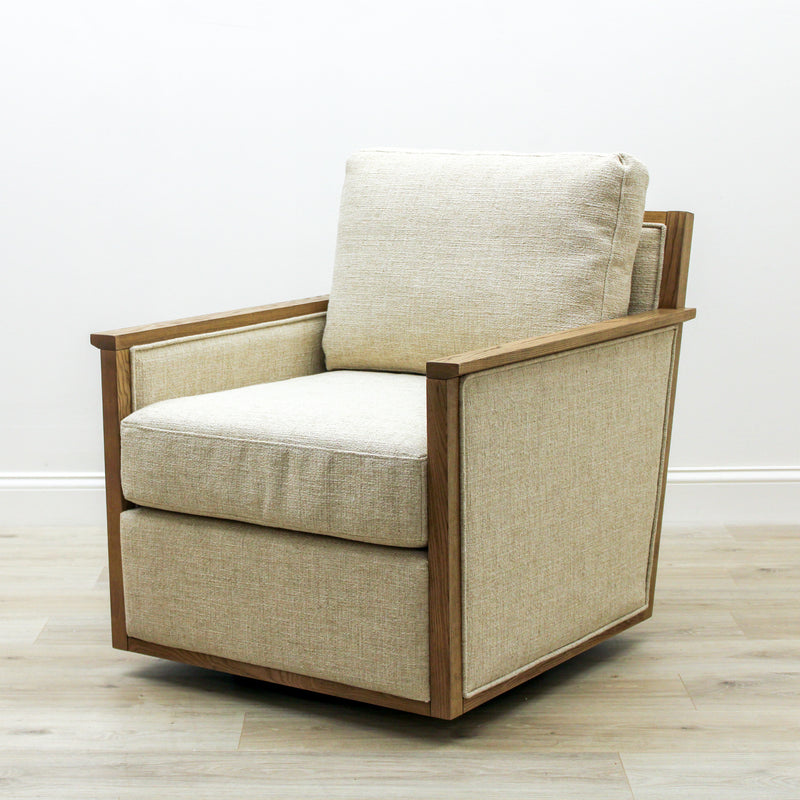 Norman Swivel Accent Chair Natual