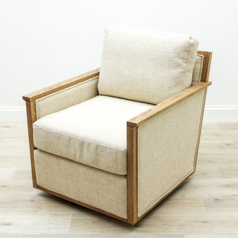 Norman Swivel Accent Chair Natual