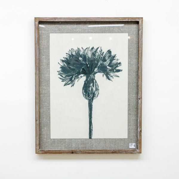 Floral Stem Print with Wood Frame (B)