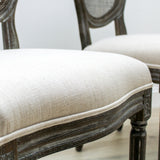 Camille Oak Side Chair (Oatmeal Linen)