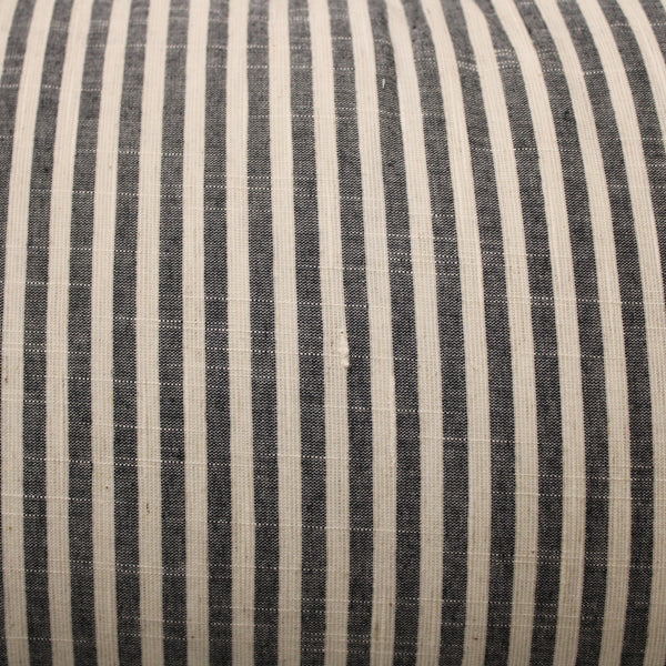 Chiangmai Native Cotton Black and White Stripe "Belmont" Pillow Cover with Down Pillow Insert - 14x22