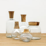 Small Glass and Wood Vase (E)
