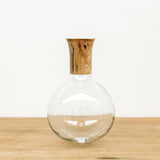 Small Glass and Wood Vase (D)
