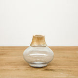 Small Glass and Wood Vase (A)