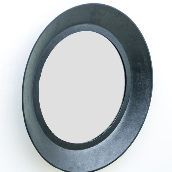 Large Round Alice Mirror-Black