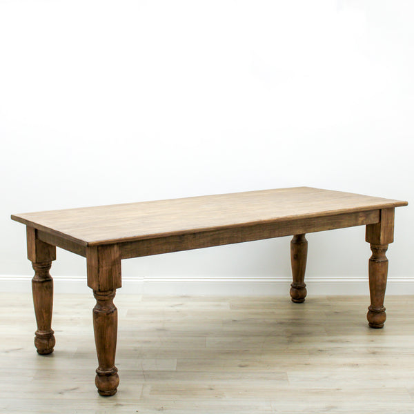 Antique Reproduction Natural Harvest Table