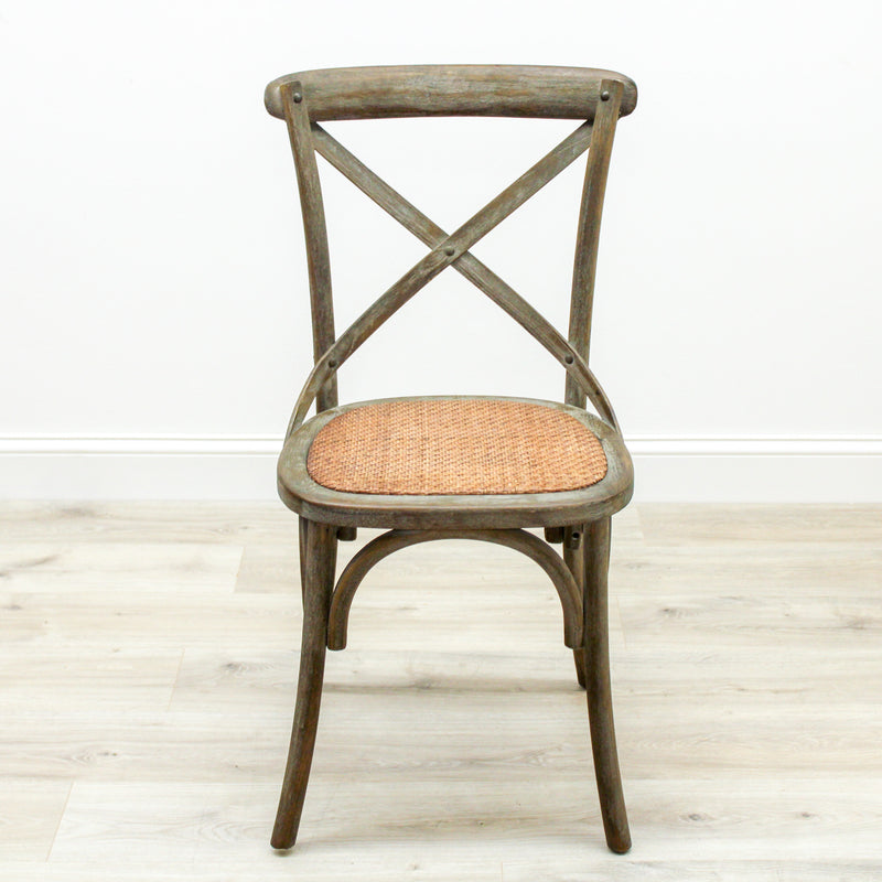 Brody X-Back Side Chair (Brown Wash)