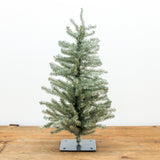 18" Silver Tinsel Tree on Metal Stand