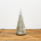 12.75 Inch Ribbed Silver LED Mercury Glass Tree