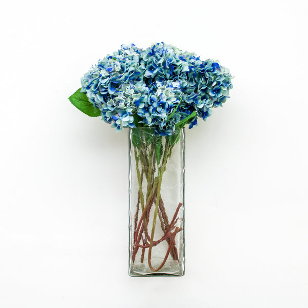 21.5" Real Touch Hydrangea Flower Stem - 2 Tone Blue