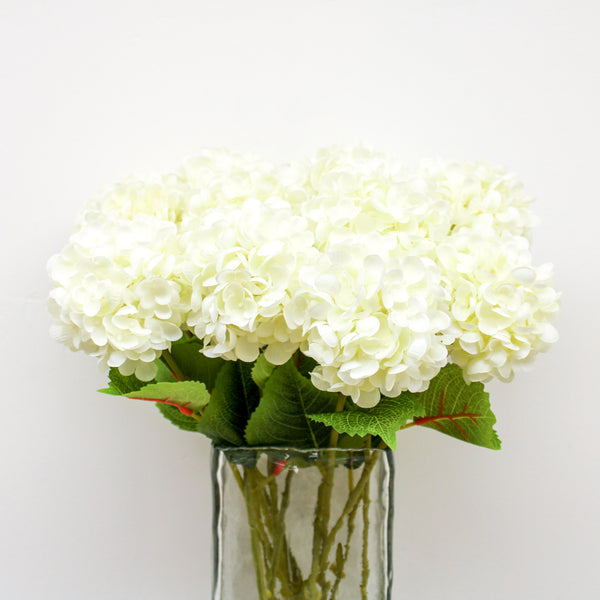 23" Small Hydrangea Flower Spray - Cream