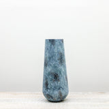 18.25 inch Acid Washed Light Blue Metal Tall Vase