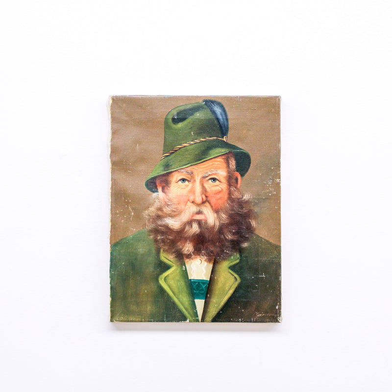 Vintage Green Man Painting