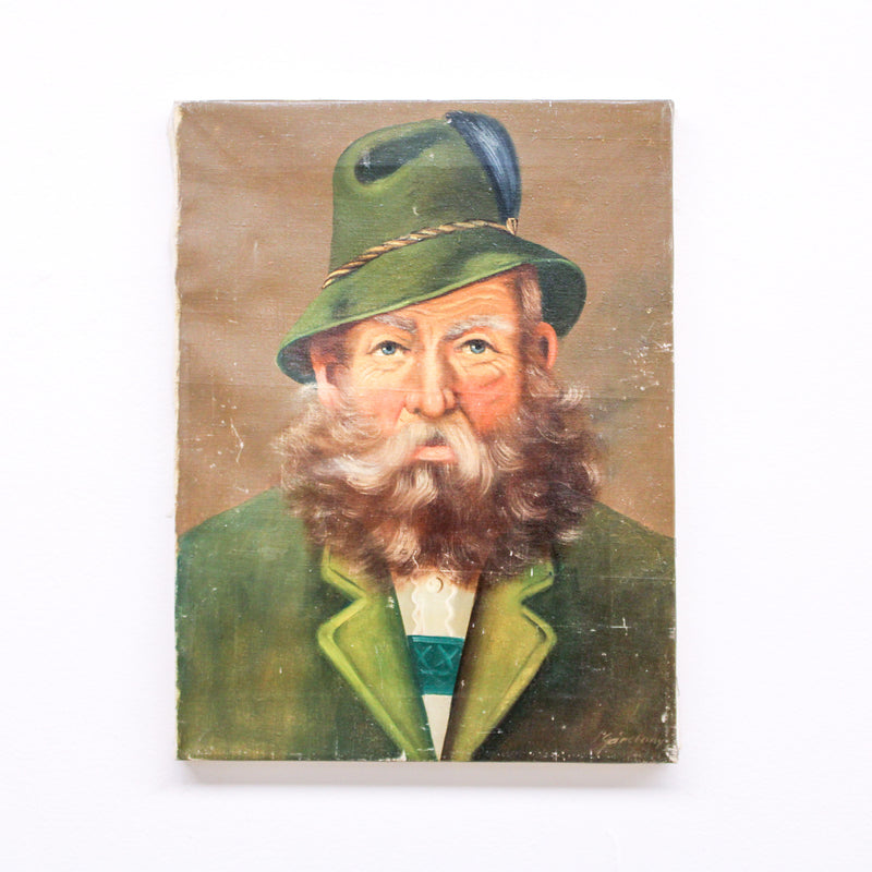 Vintage Green Man Painting