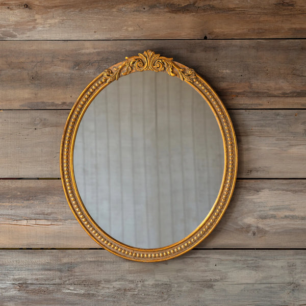 Diane Gold Oval Ornate Mirror