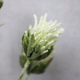 33 Inch 6 Head White Thistle w/Soft Green Foliage Stem