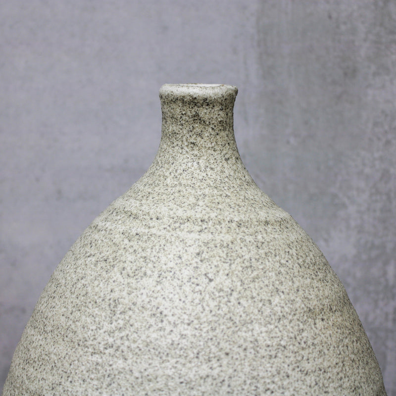 Large Textured Terracotta Vase with Narrow Top