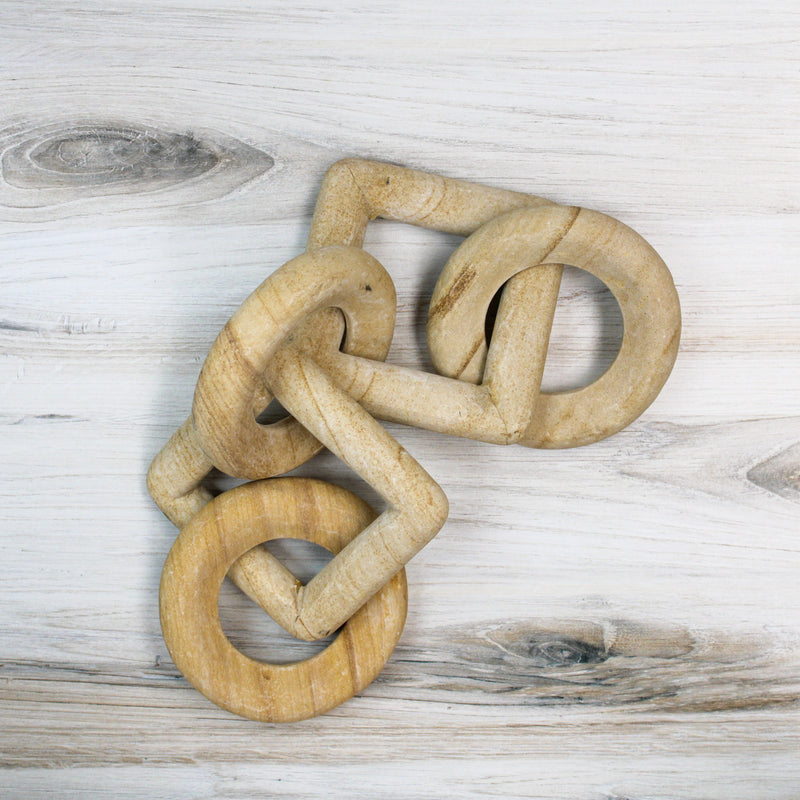 Carved Sandstone Chain Décor with 5 Links