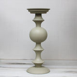 13.25 Inch Ivory Matte Metal Candle Stick