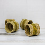 Hand-Woven Napkin Rings with Stripe