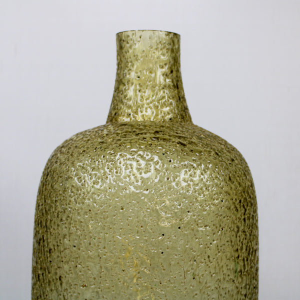Large Green Bubble Textured Vase