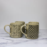 Hand-Stamped Mug with Pattern (Style 2)