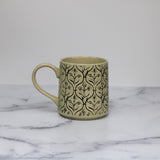 Hand-Stamped Mug with Pattern (Style 3)