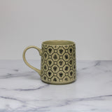 Hand-Stamped Mug with Pattern (Style 2)