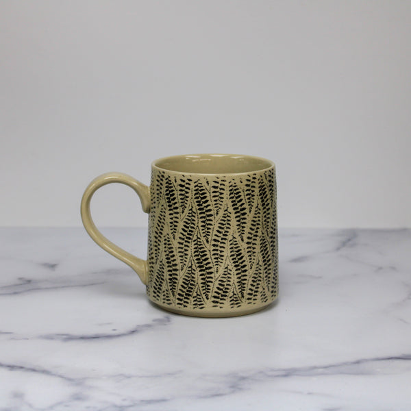Hand-Stamped Mug with Pattern (Style 4)