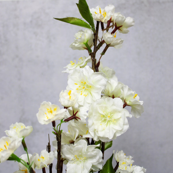 36 Inch White Cherry Blossom Spray
