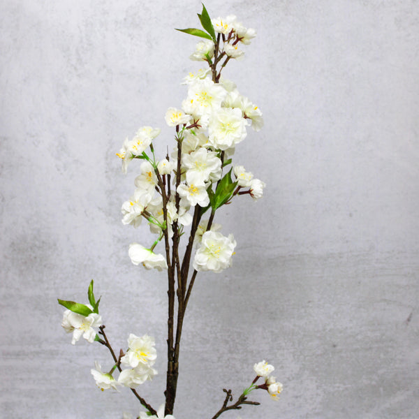 36 Inch White Cherry Blossom Spray