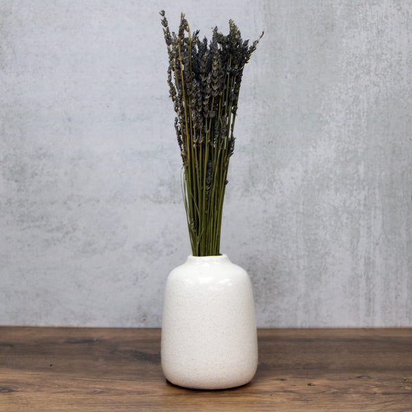 5.25 Inch White Stoneware Vase