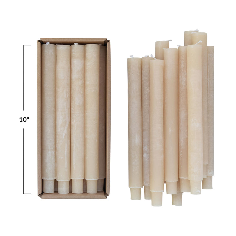Unscented Taper Candles Powder Finish set of 12
