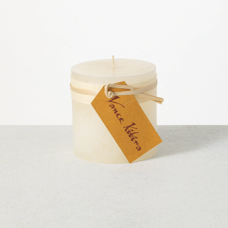Melon White Timber Candle (4.25" Tall)